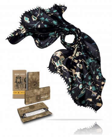 Палантин Женский W40-FLEUR.SAUVAGE/NOIR